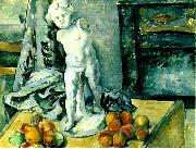 Paul Cezanne stilleben med statyett oil painting reproduction